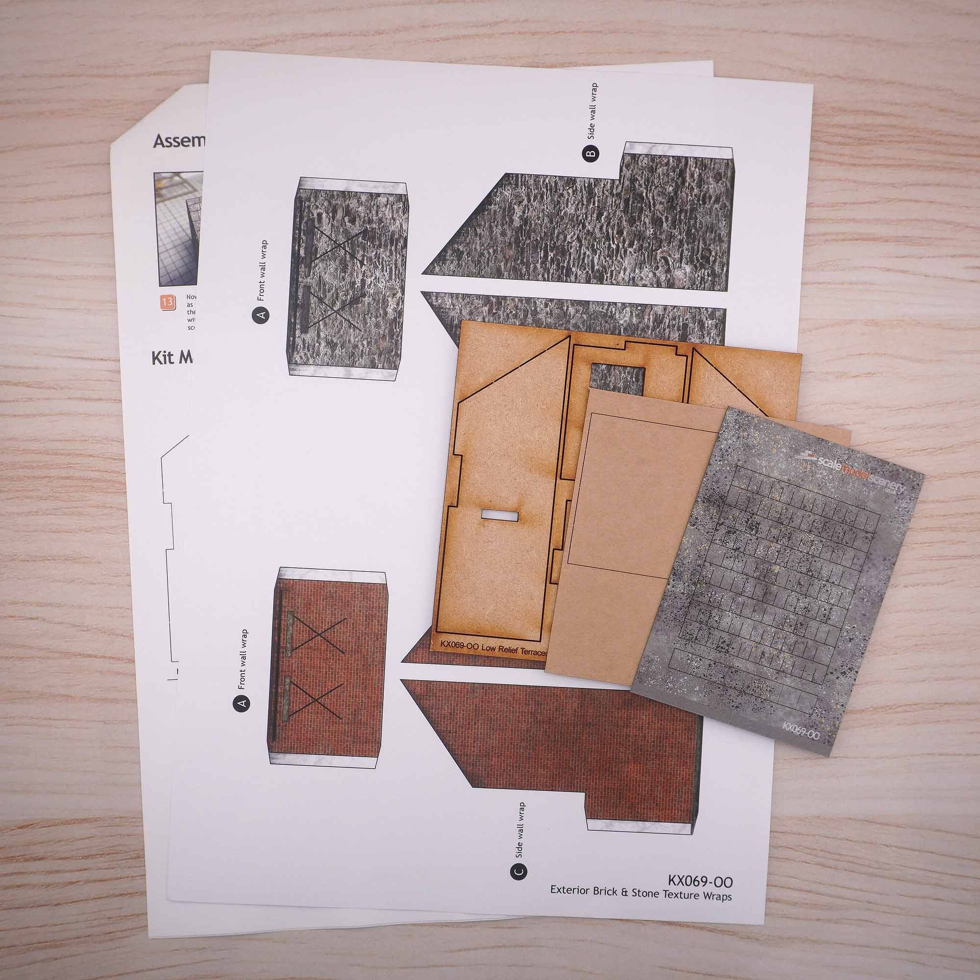OO Low Relief Period Terraced Shop (Left Side Door) Model Kit - Image 4