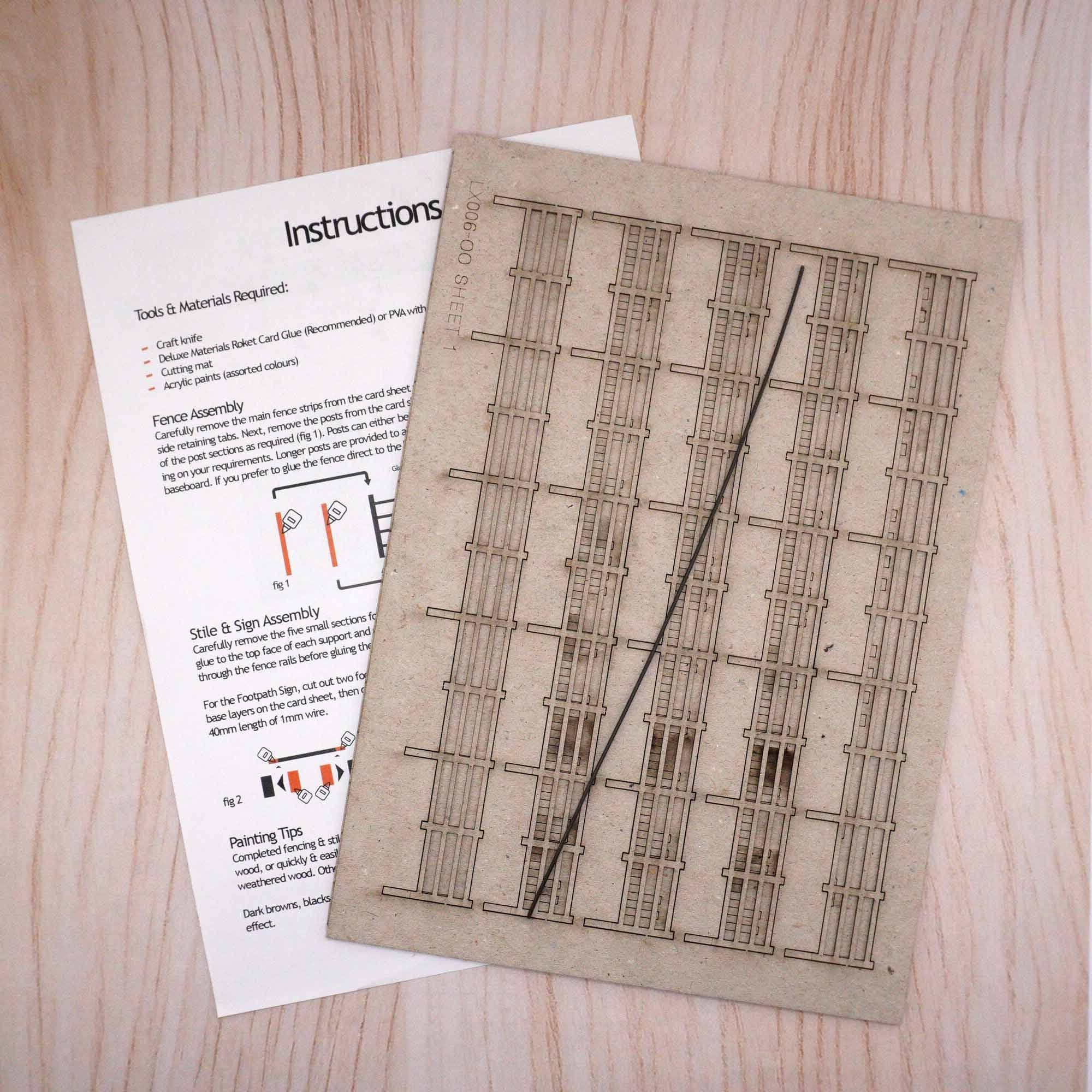 OO/HO 4ft Post & Rail Fencing Model Kit - Image 3