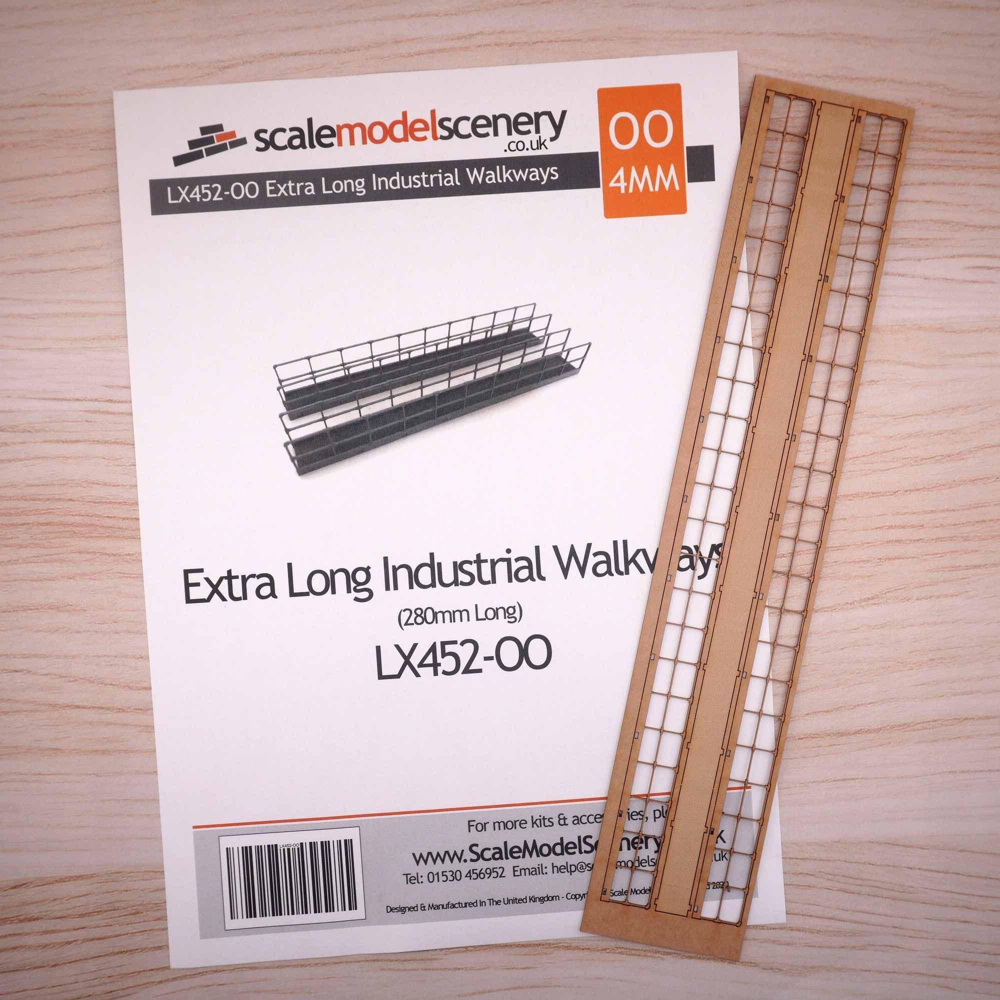 Extra Long Laser Cut Industrial Walkways With Railings Model Kit - Image 4