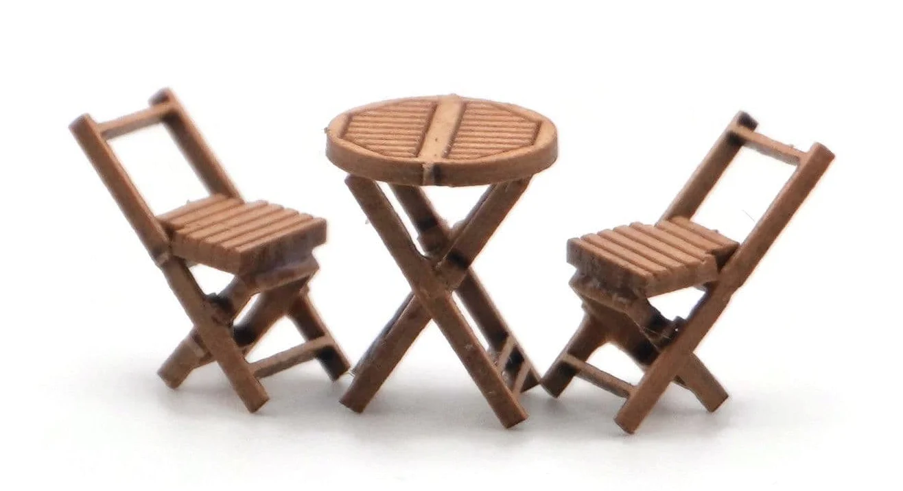 Wooden Bistro Tables & Chairs Model Kits - Image 2