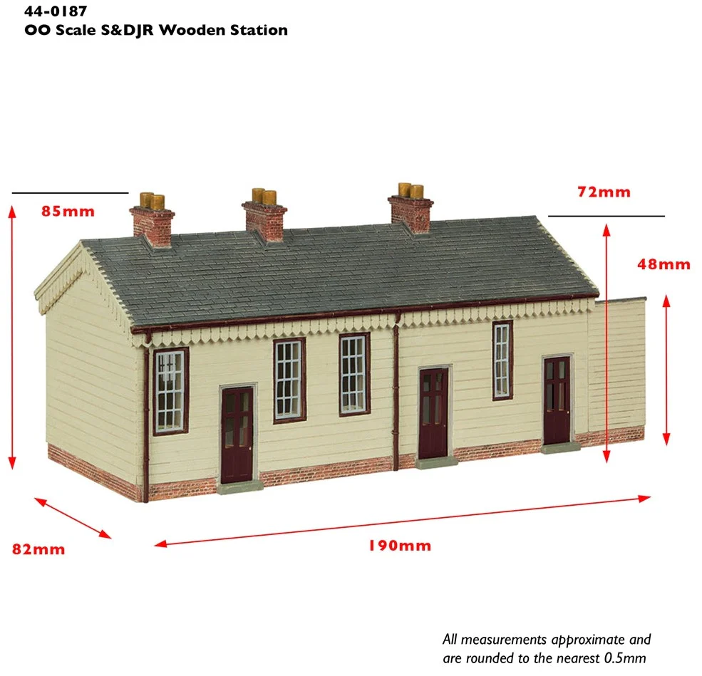 44-0187B S&DJR Wooden Station Building Chocolate and Cream - Image 3