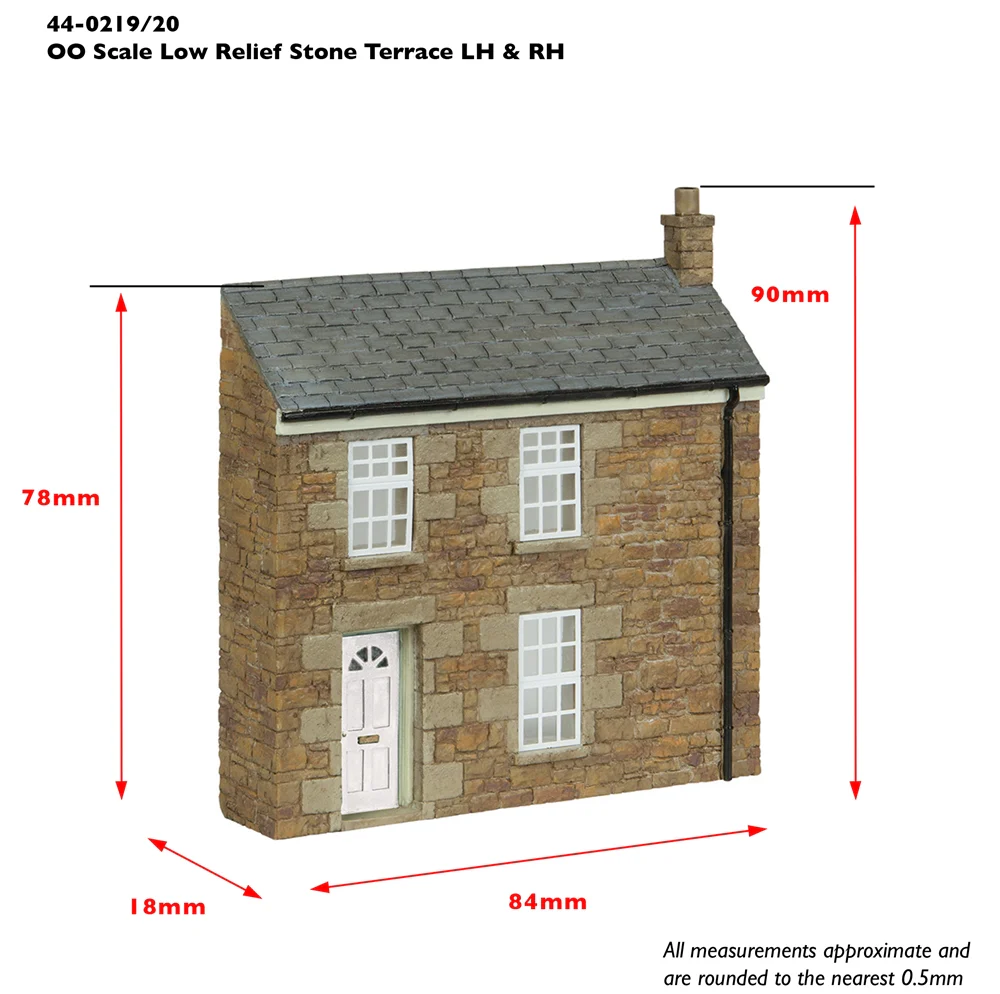 44-0219A Low Relief Stone Terrace Left Hand Door White - Image 2