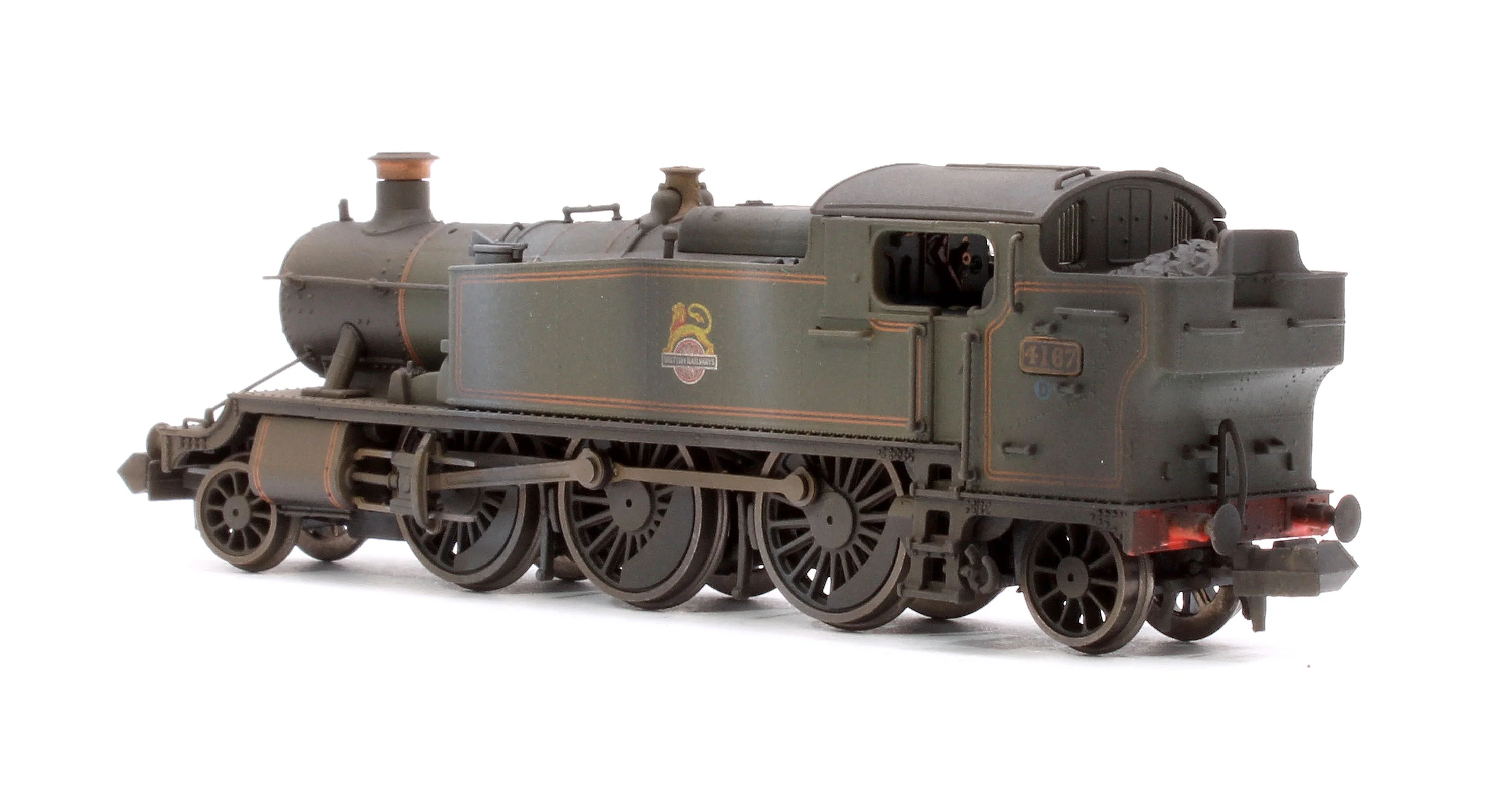 Custom Weathered Class 5101 Large Prairie British Railways BR Lined Green (Early Crest) 2-6-2 Tank Locomotive No.4167 - Image 2
