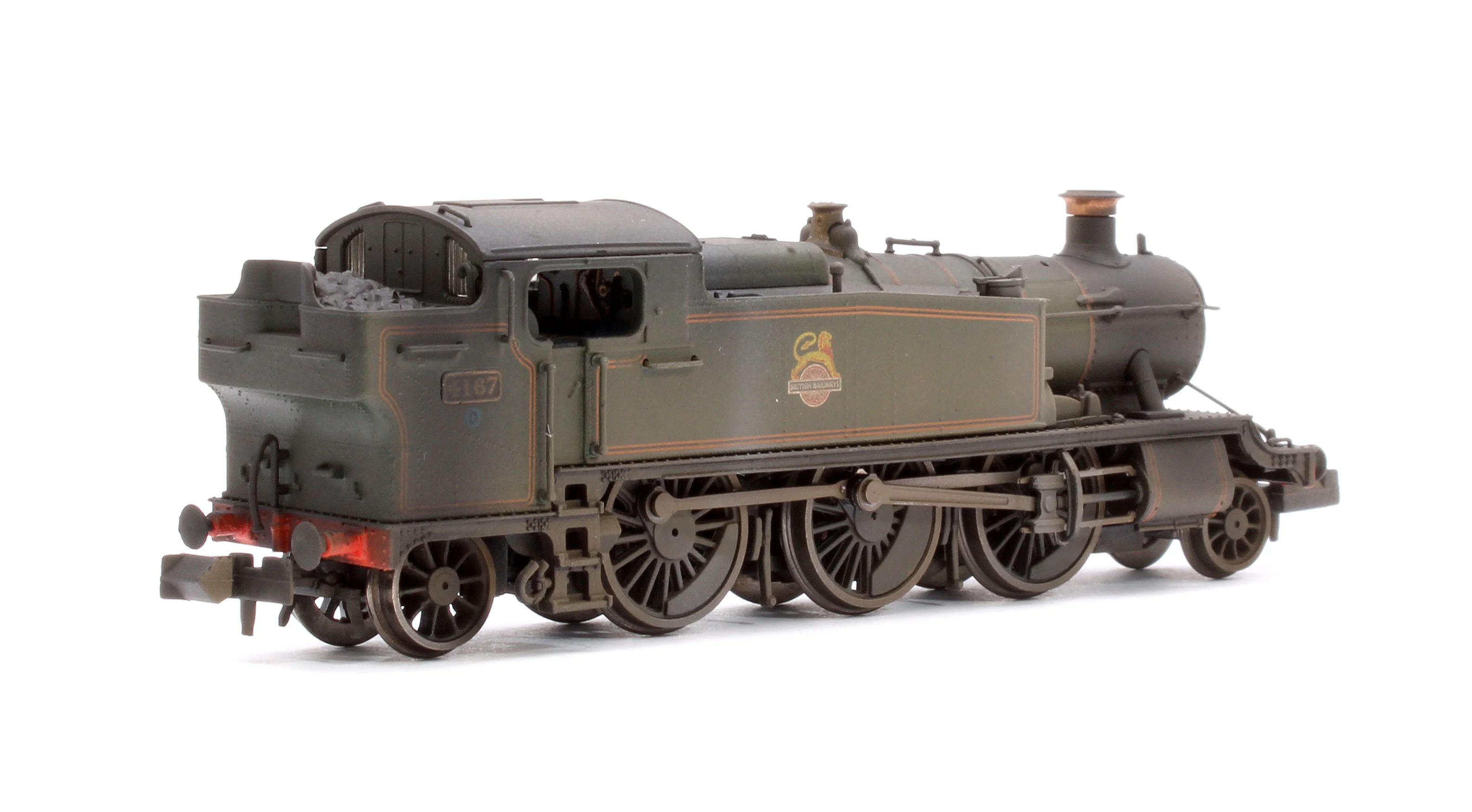 Custom Weathered Class 5101 Large Prairie British Railways BR Lined Green (Early Crest) 2-6-2 Tank Locomotive No.4167 - Image 3