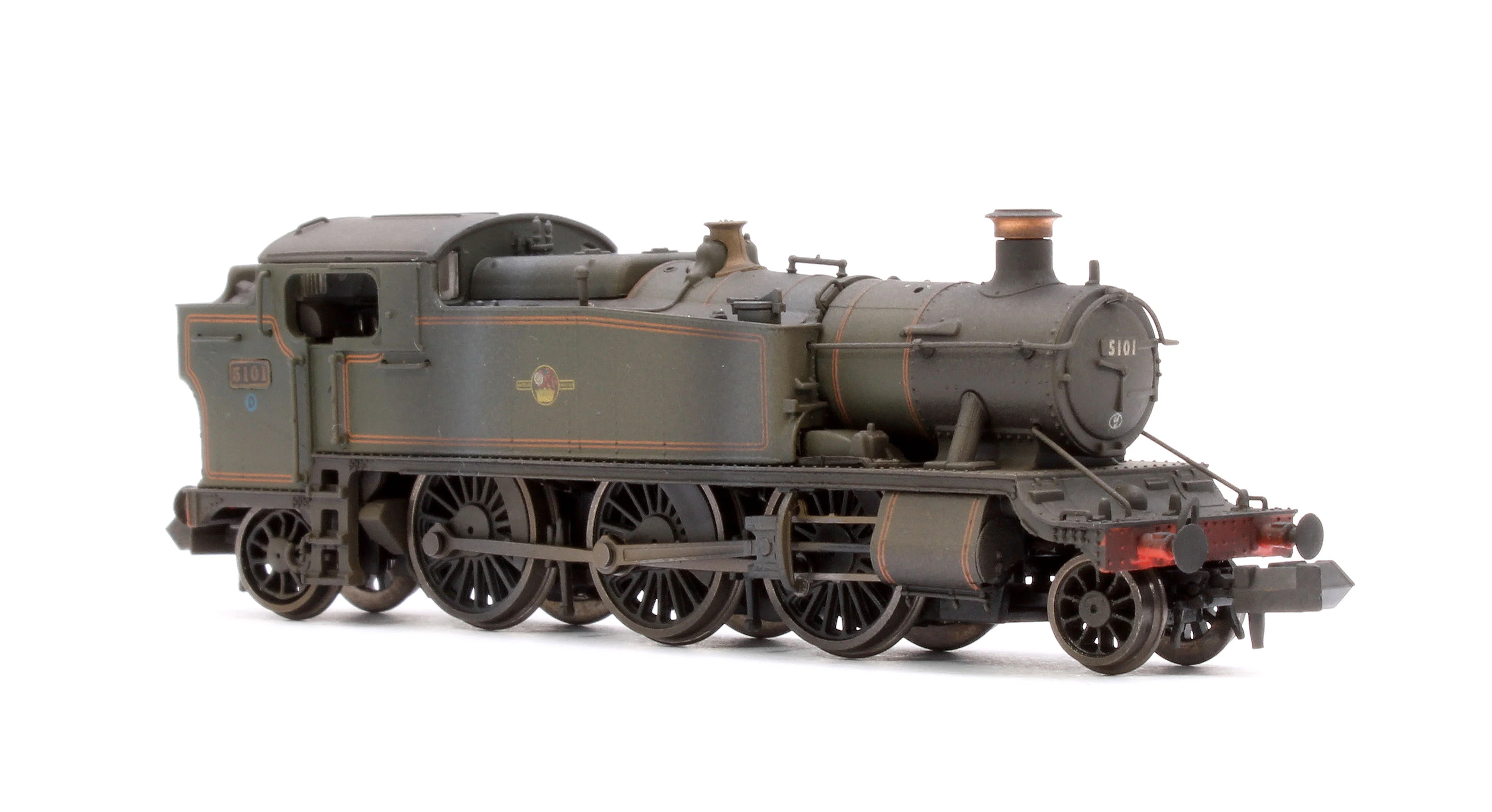 S2103-07W Custom Weathered Class 5101 Large Prairie British Railways BR Lined Green (Late Crest) 2-6-2 Tank Locomotive No.5101 - Image 4