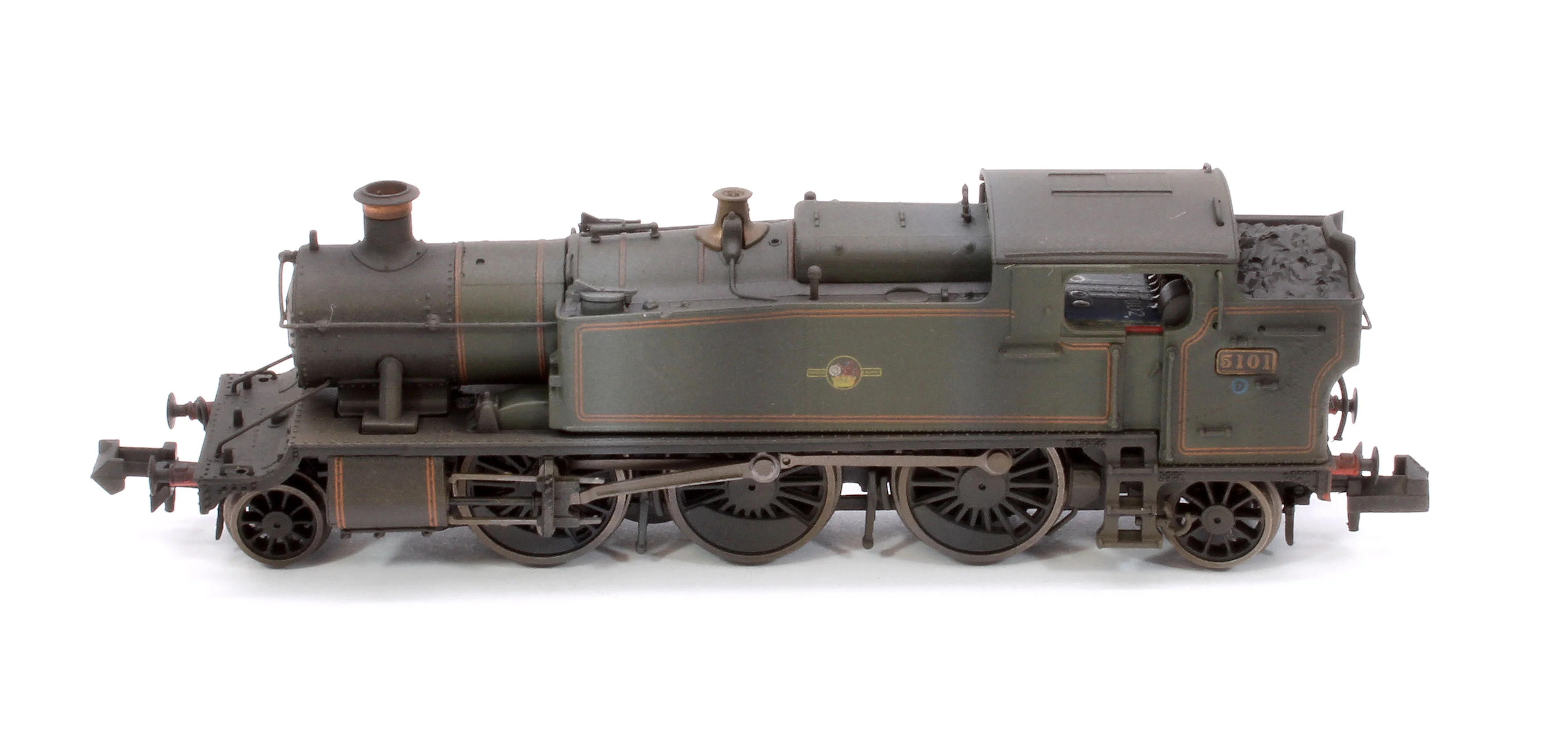 S2103-07W Custom Weathered Class 5101 Large Prairie British Railways BR Lined Green (Late Crest) 2-6-2 Tank Locomotive No.5101 - Image 9
