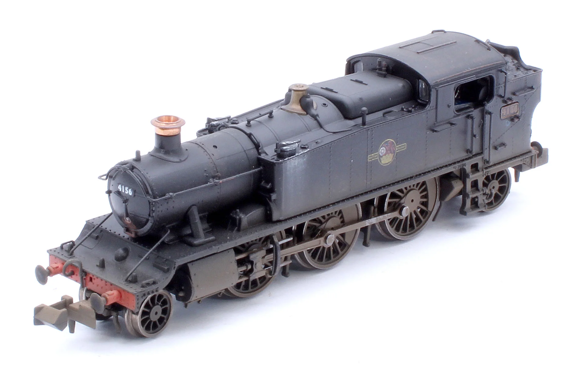 Custom Weathered Class 5101 Large Prairie British Railways BR Black (Late Crest) 2-6-2 Tank Locomotive No.4156 - Image 8