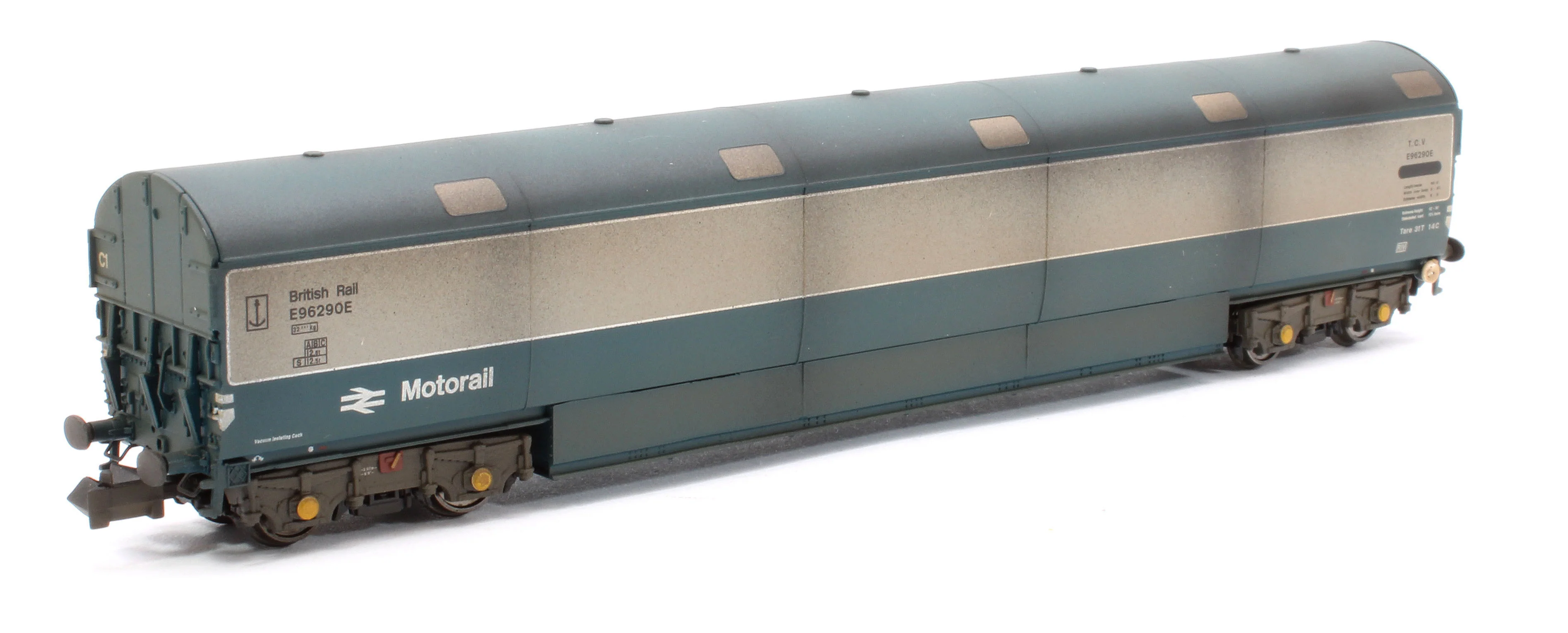 Custom Weathered Newton Chambers Car Transporter BR Motorail BR Blue/Grey TCV E96290/297/298E - Pack 1 - Image 6