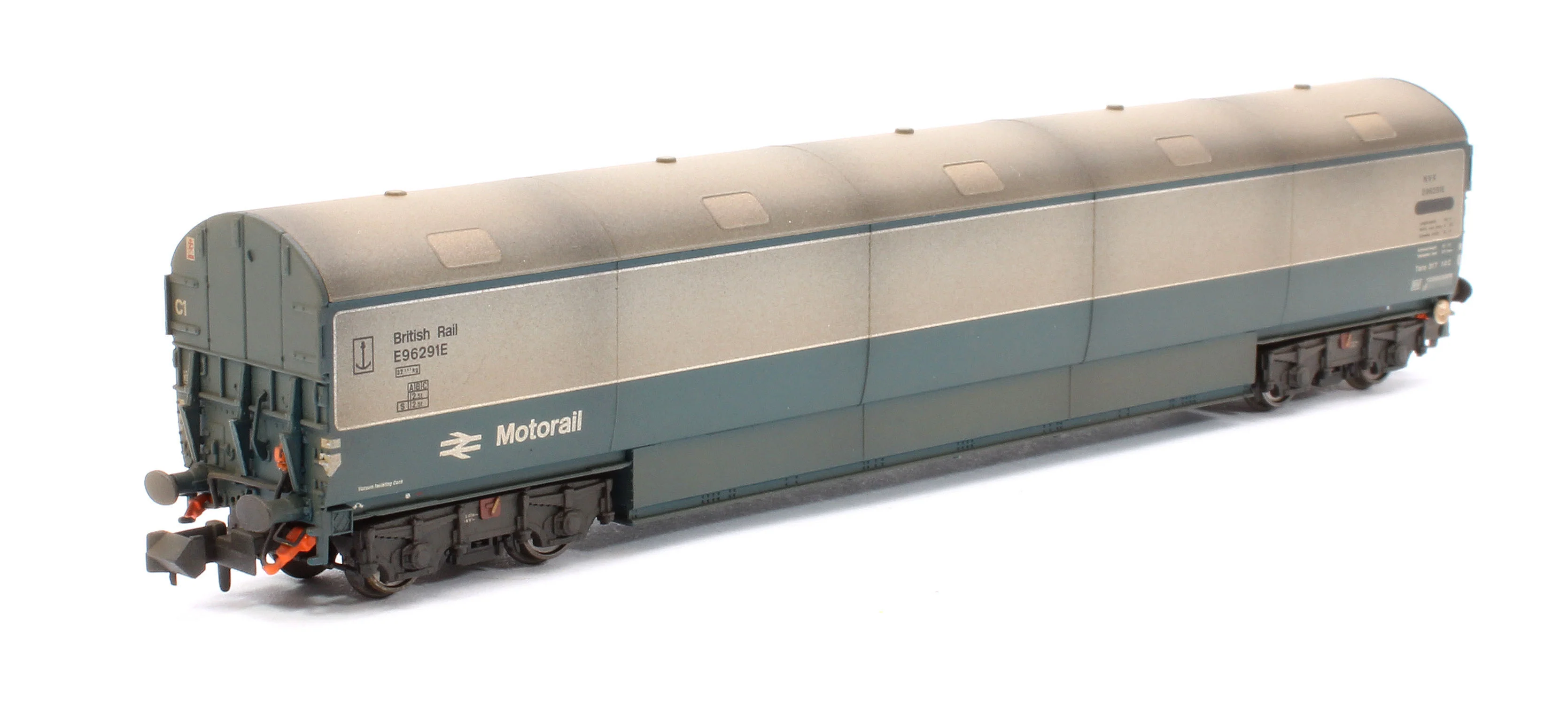 Custom Weathered Newton Chambers Car Transporter BR Motorail BR Blue/Grey NVX E96291/294/299E - Pack 2 - Image 6