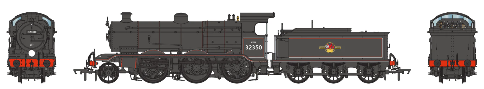 S4102-11 LB&SCR K Class 2-6-0 BR Black Late Crest No.32350 Steam Locomotive - Image 2