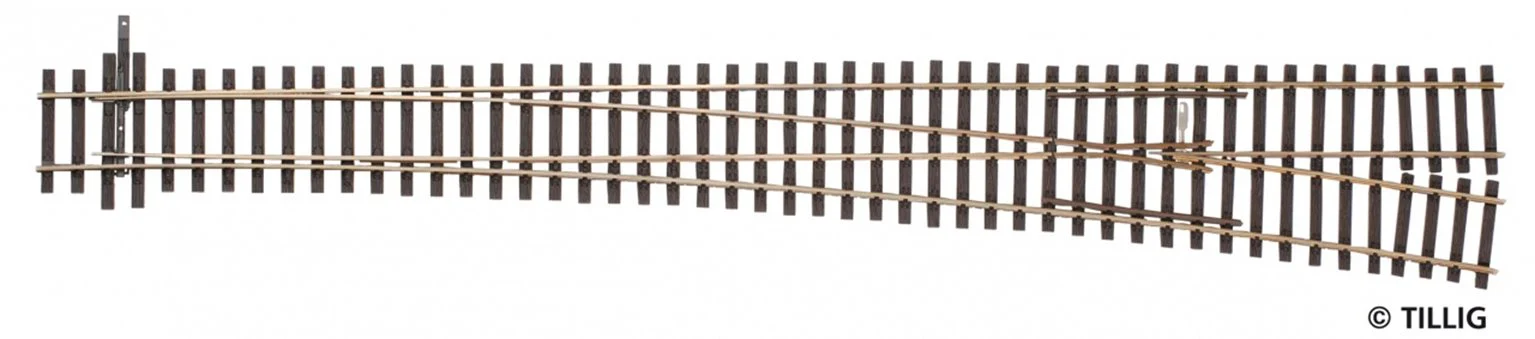 Tillig elite track : Right Wide Point HO 9.4°