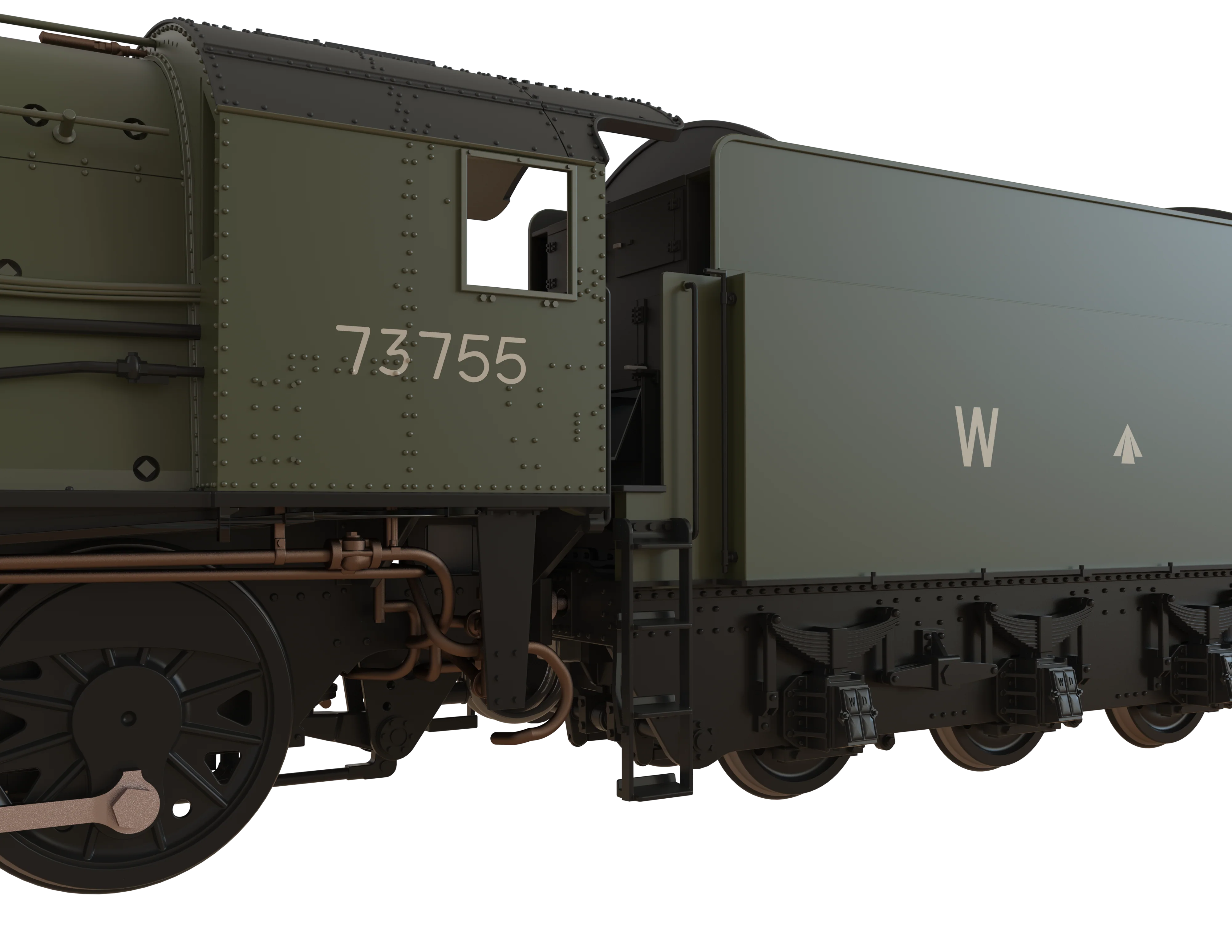 C1000ZS WD Austerity 2-10-0 'Longmoor' War Department Green No.73755 Steam Locomotive - DCC Sound - Image 15