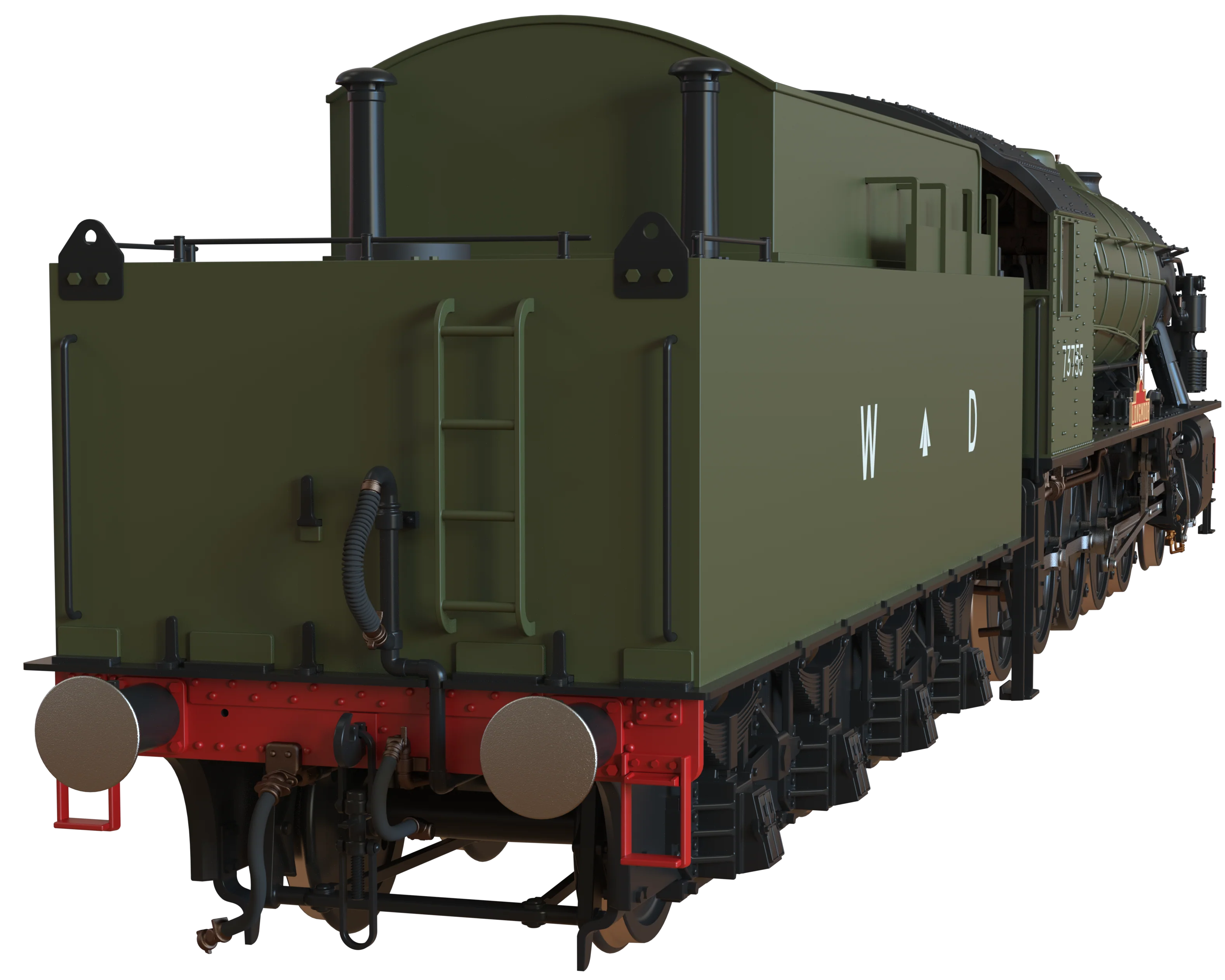 C1000ZS WD Austerity 2-10-0 'Longmoor' War Department Green No.73755 Steam Locomotive - DCC Sound - Image 4