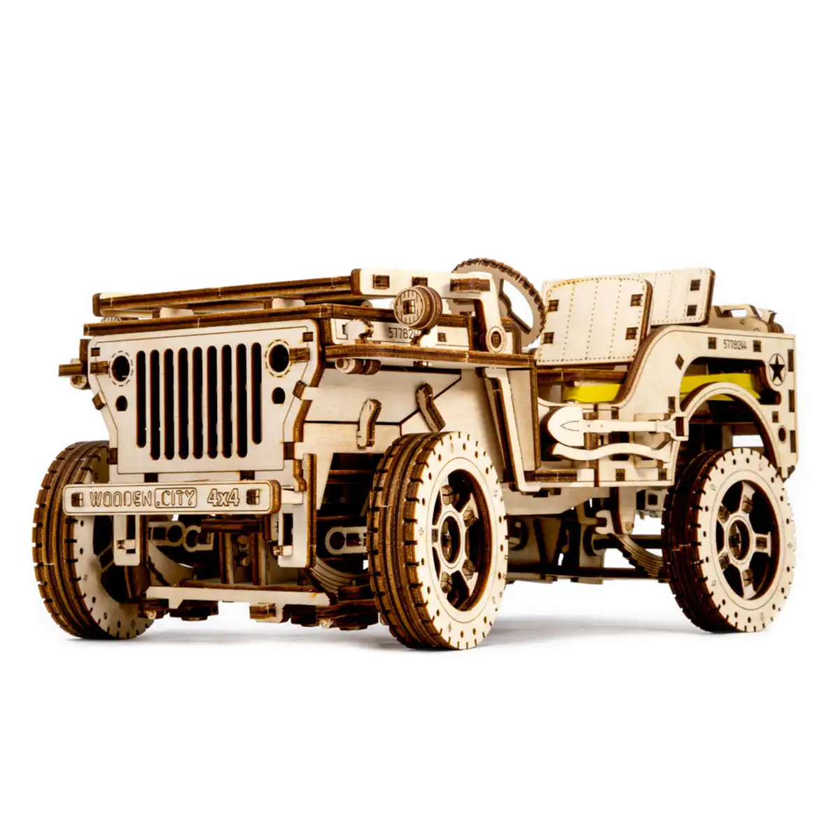 3D Wooden Car Puzzle – Car 4x4 - Image 6