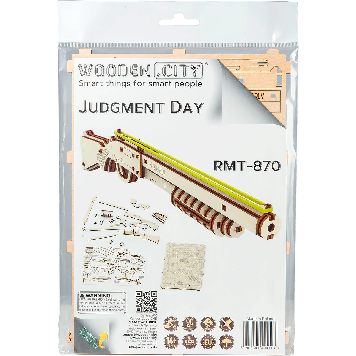3D Wooden Gun Puzzle – Judgment Day RMT-870 - Image 3