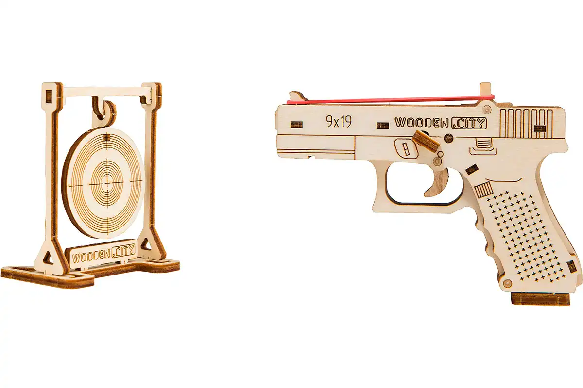 3D Wooden Gun Puzzle – The Guardian GLK-19 - Image 5