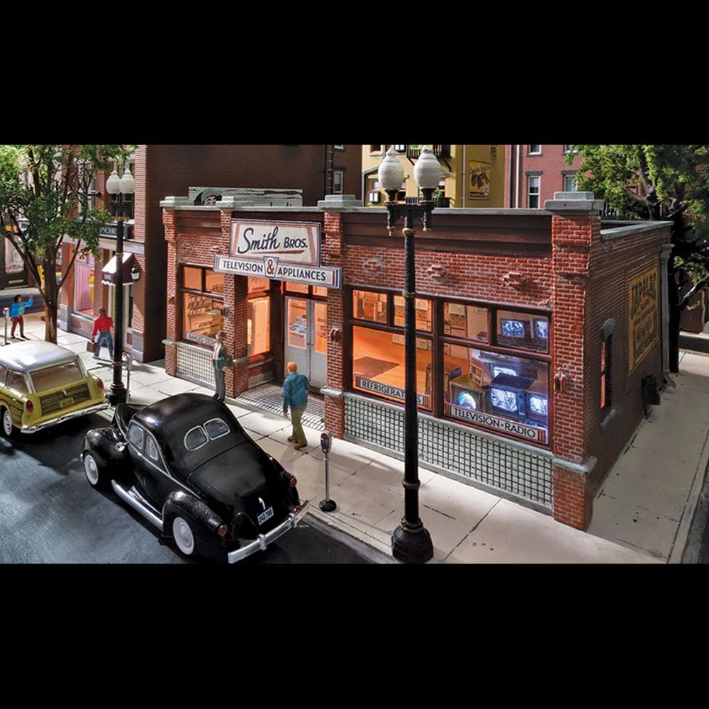 WBR5069 Woodland Scenics - HO Scale Buildings - Smith Brothers TV & Appliance - Image 9