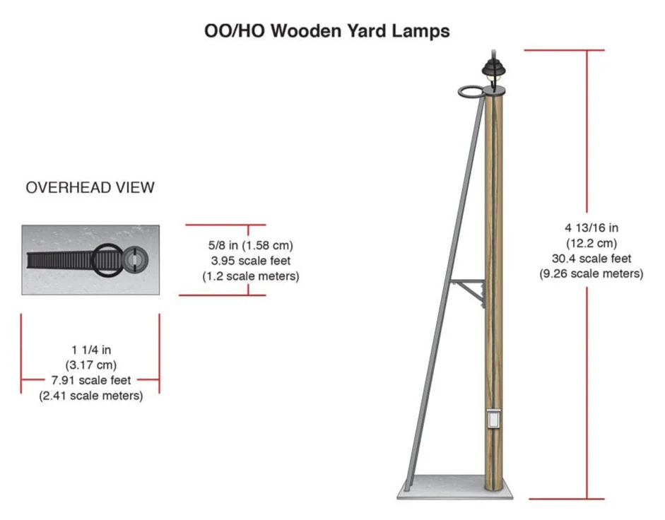 WJP5674 OO/HO Wooden Yard Lamps - Image 4