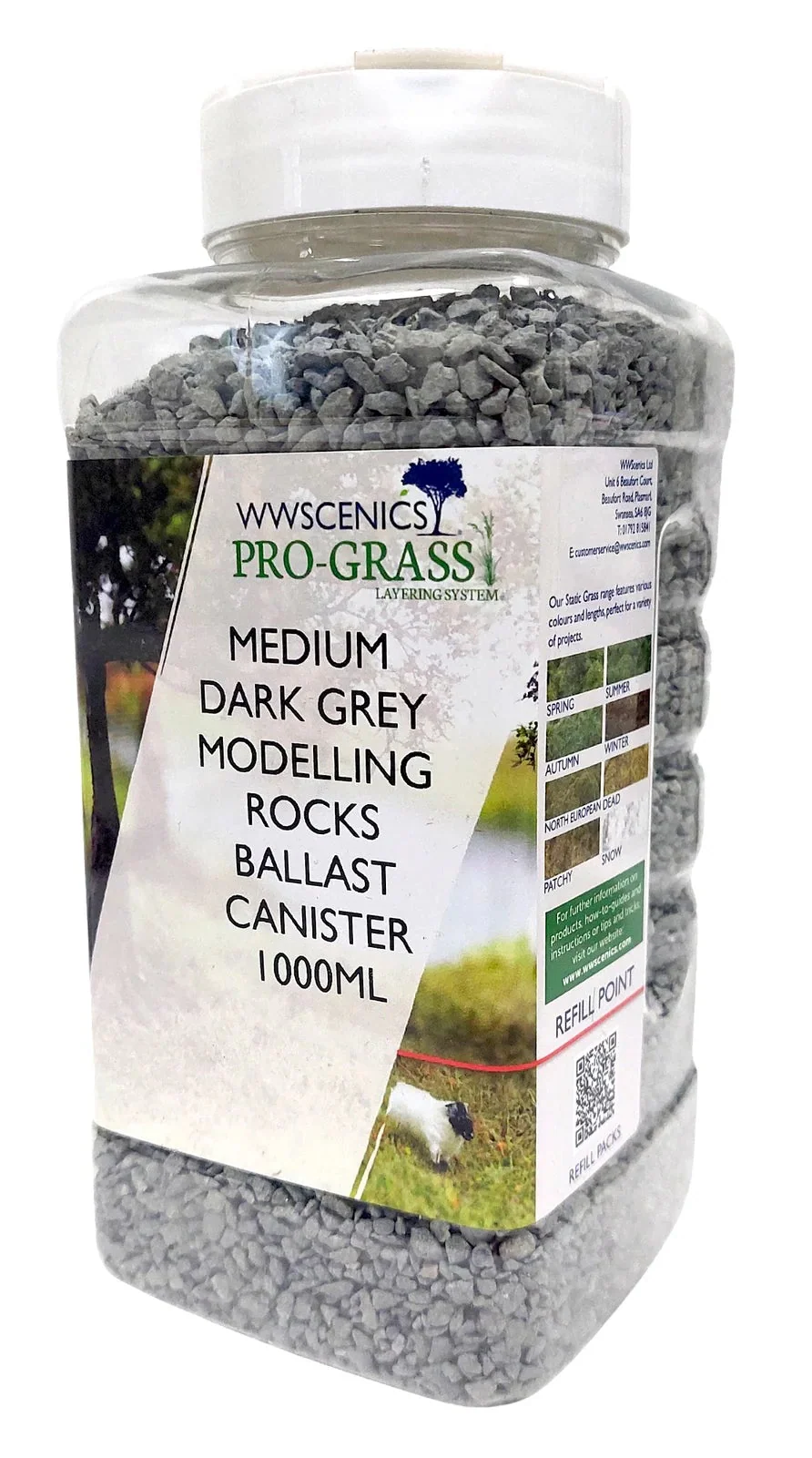 Medium Grade Dark Grey Track Ballast - 1000ml - Image 4
